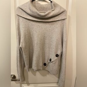 Speckled Cream Cowl Sweater